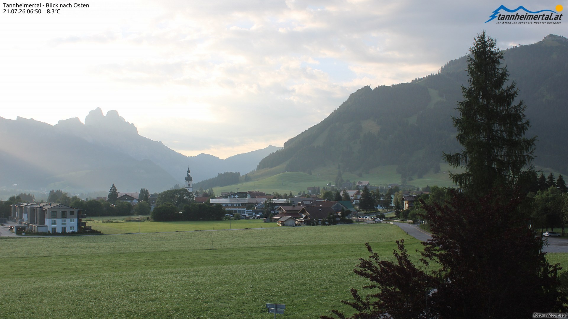 Archiv Foto Webcam Blick ins Tannheimer Tal