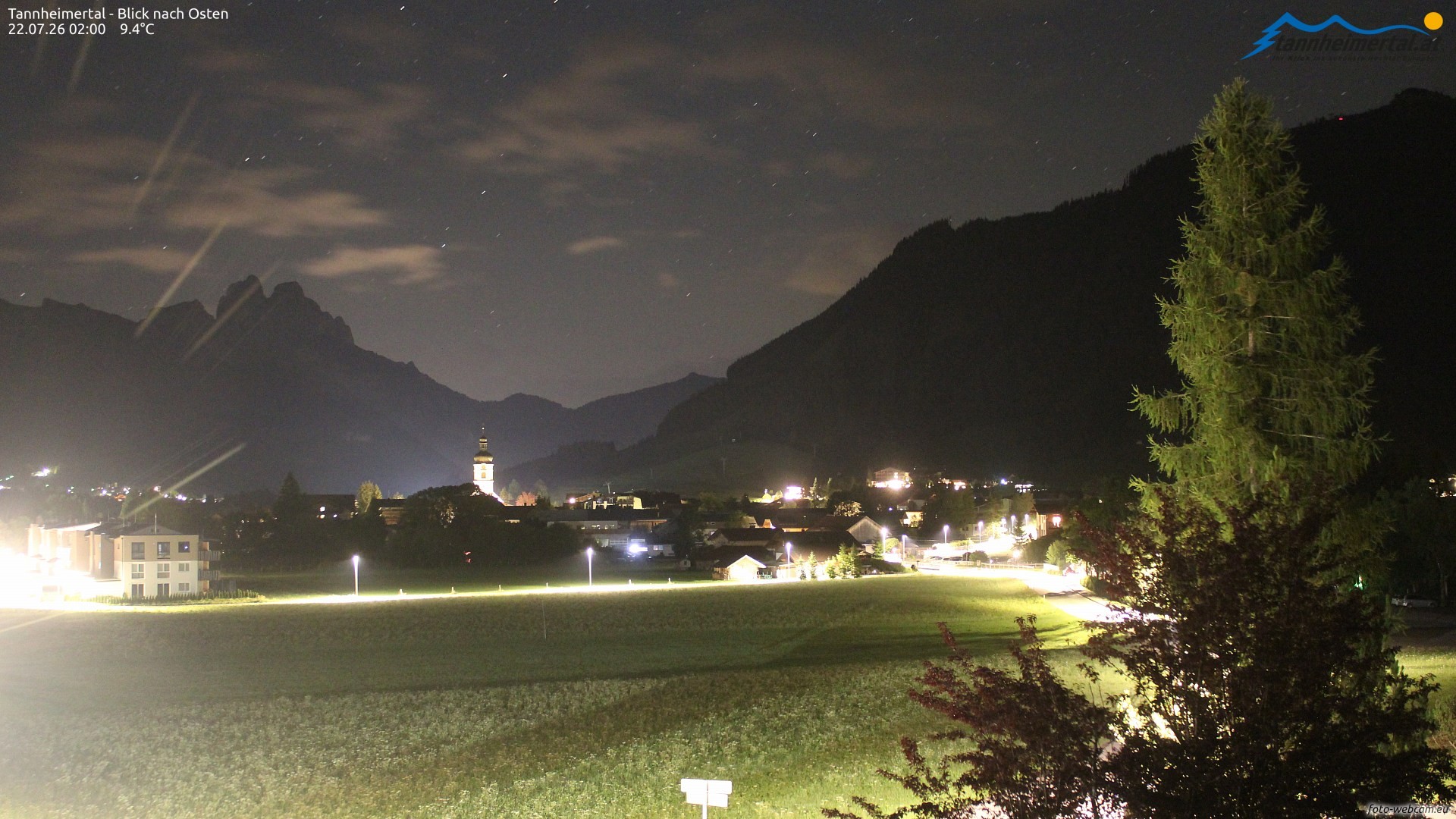 Archiv Foto Webcam Blick ins Tannheimer Tal