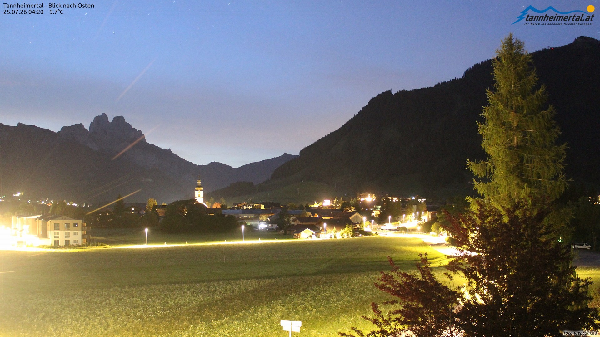 Archiv Foto Webcam Blick ins Tannheimer Tal