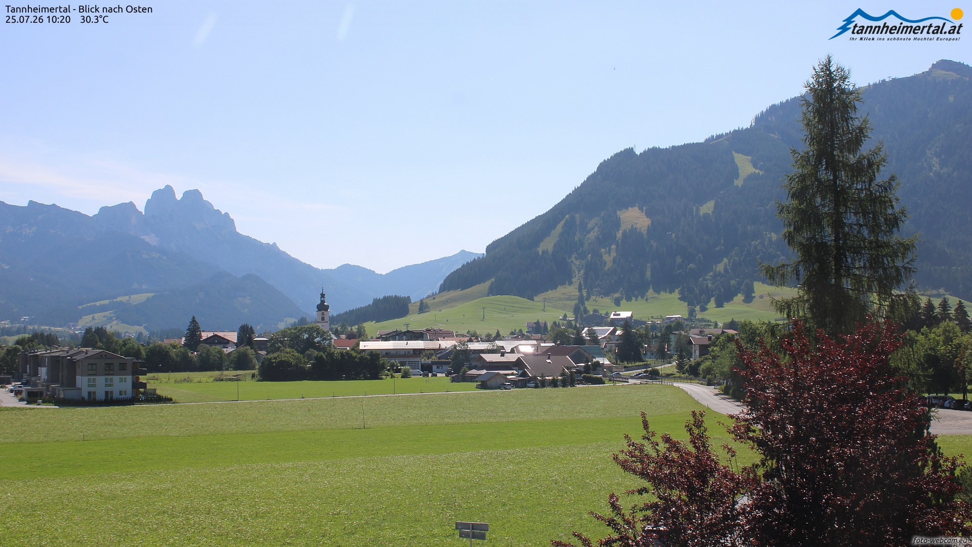 Archiv Foto Webcam Blick ins Tannheimer Tal