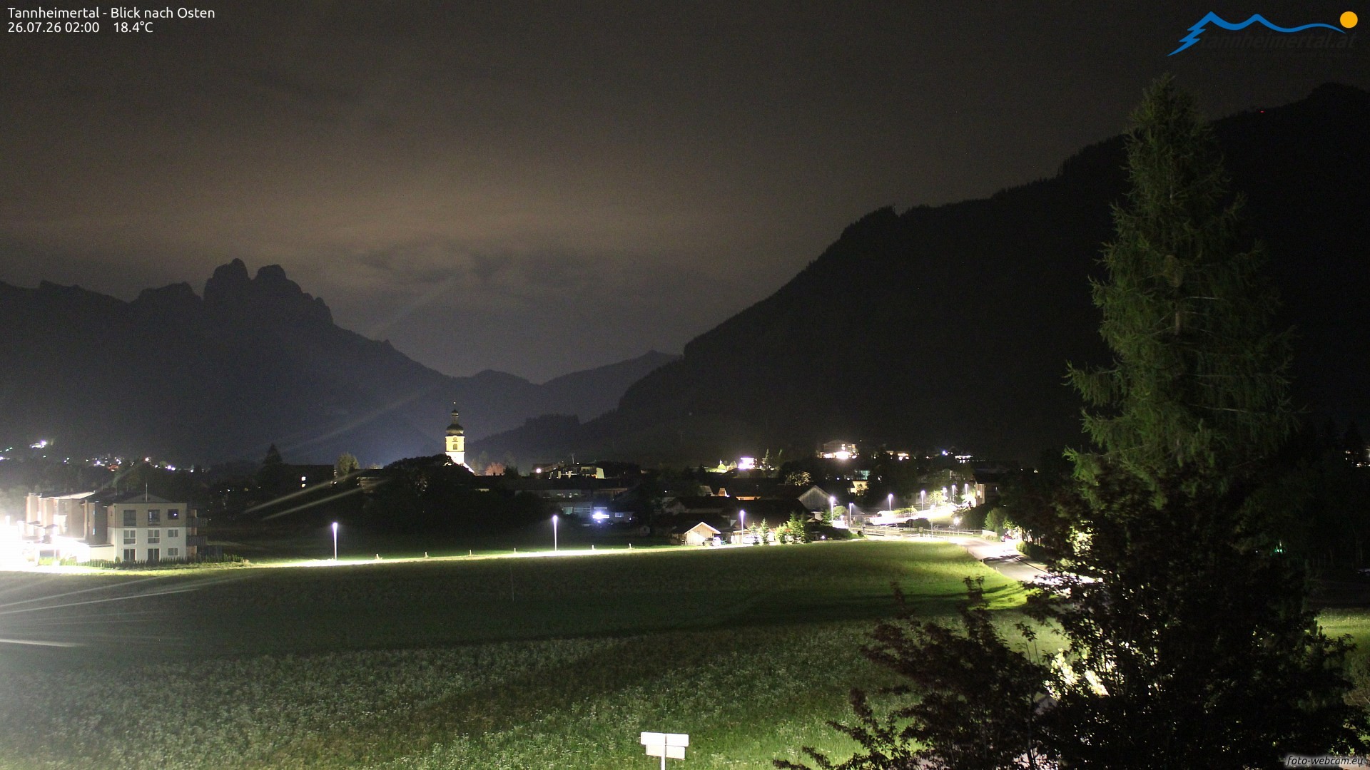 Archiv Foto Webcam Blick ins Tannheimer Tal