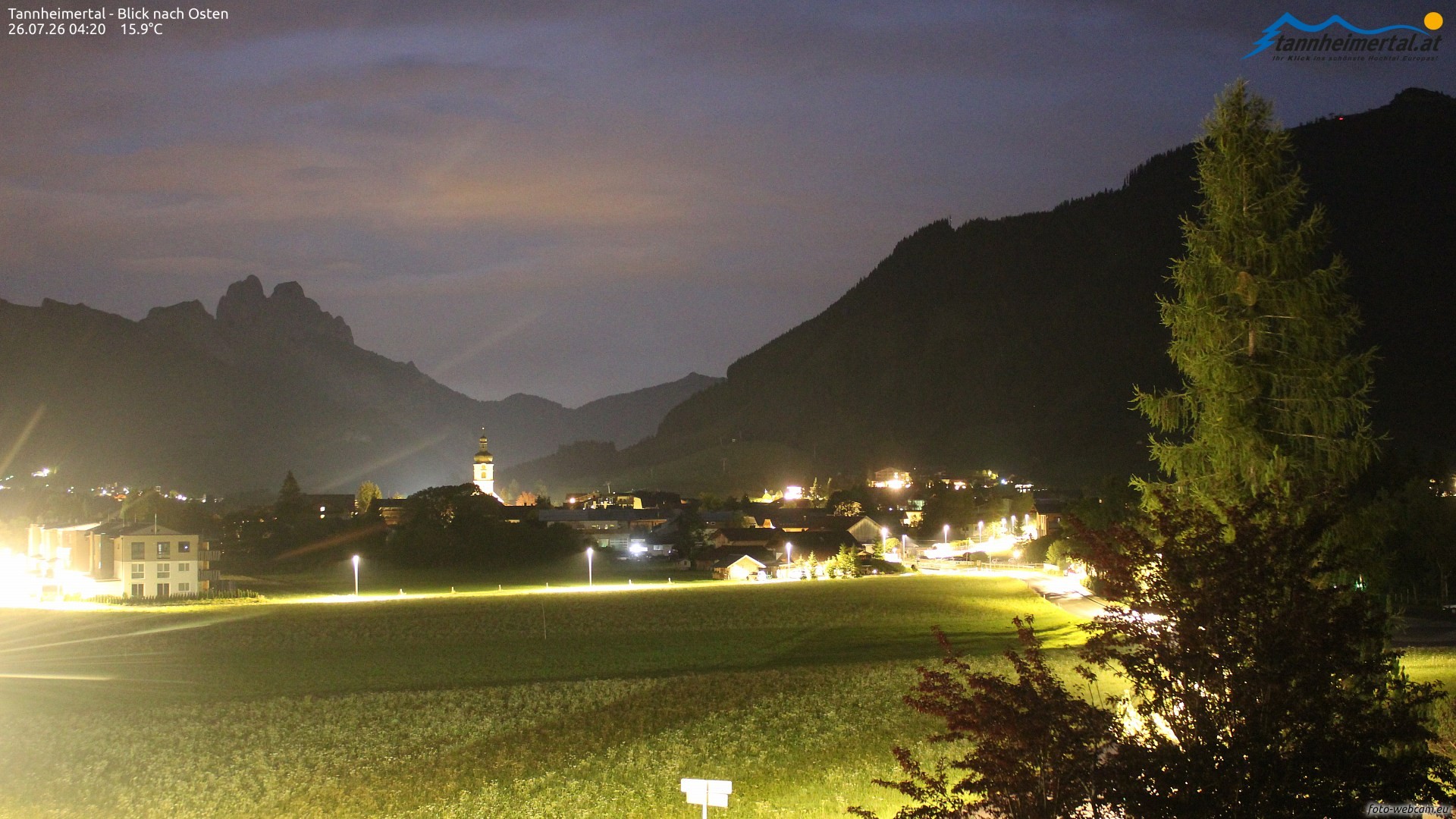 Archiv Foto Webcam Blick ins Tannheimer Tal
