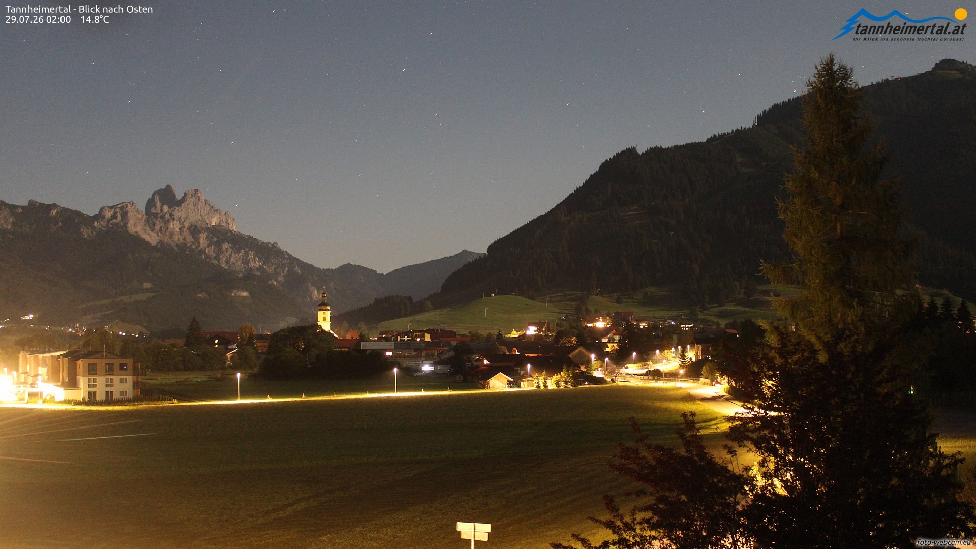 Archiv Foto Webcam Blick ins Tannheimer Tal