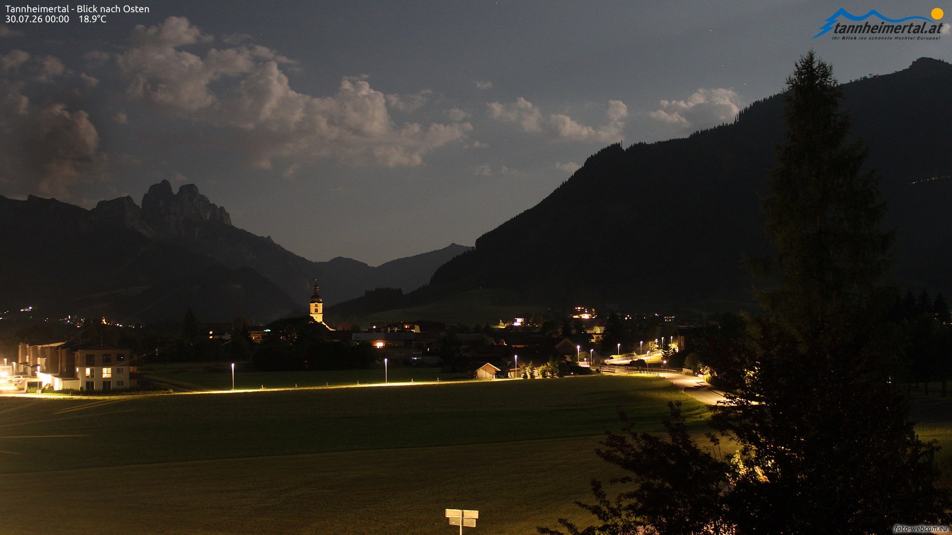 Archiv Foto Webcam Blick ins Tannheimer Tal