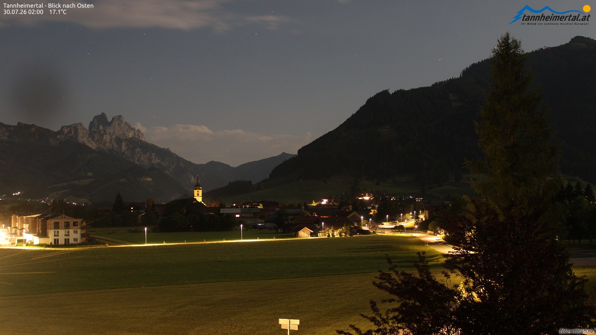 Archiv Foto Webcam Blick ins Tannheimer Tal