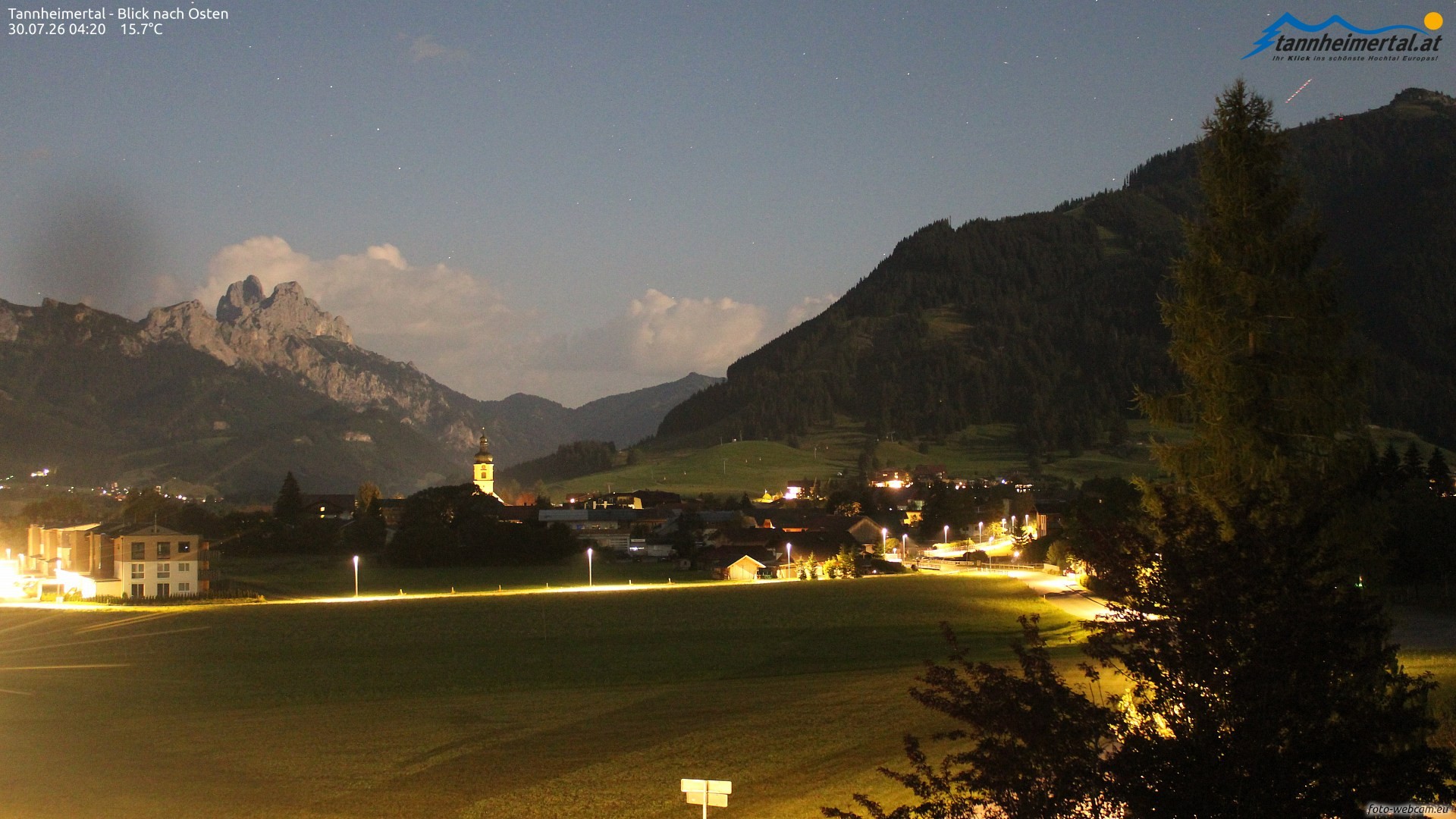 Archiv Foto Webcam Blick ins Tannheimer Tal