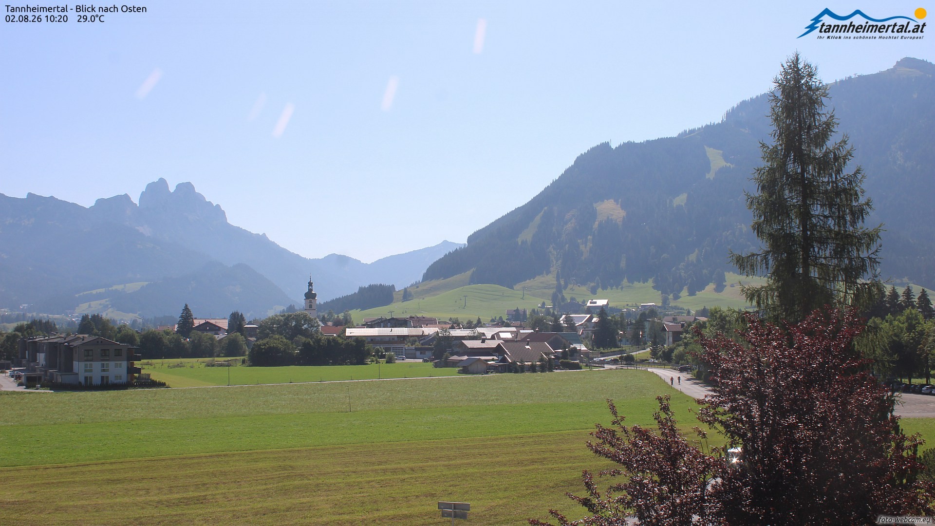 Archiv Foto Webcam Blick ins Tannheimer Tal