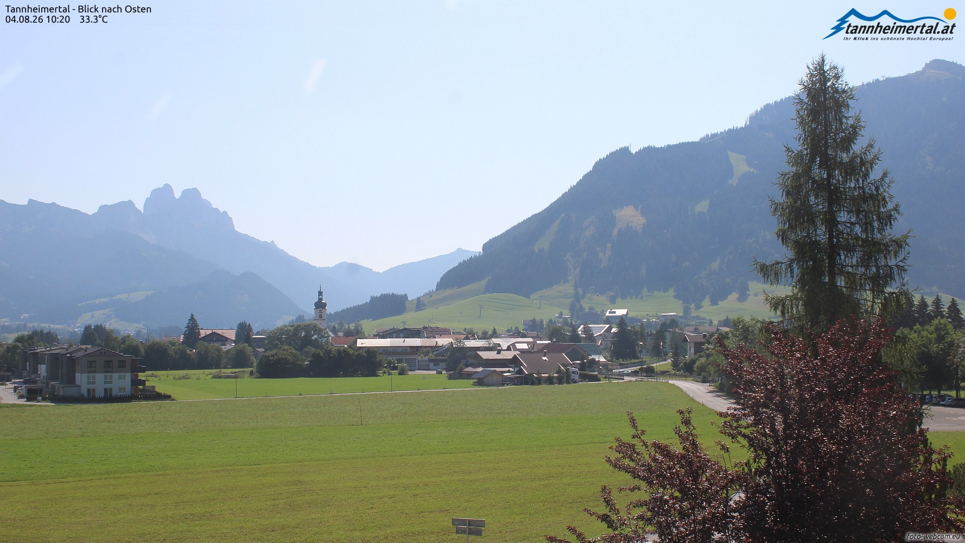 Archiv Foto Webcam Blick ins Tannheimer Tal