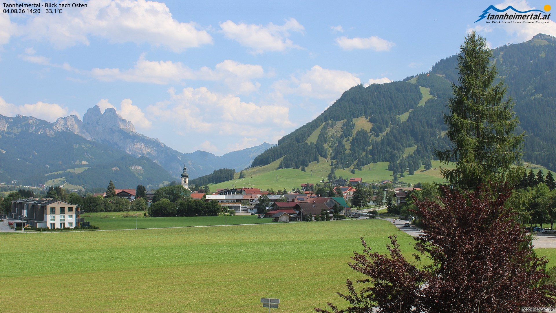 Archiv Foto Webcam Blick ins Tannheimer Tal