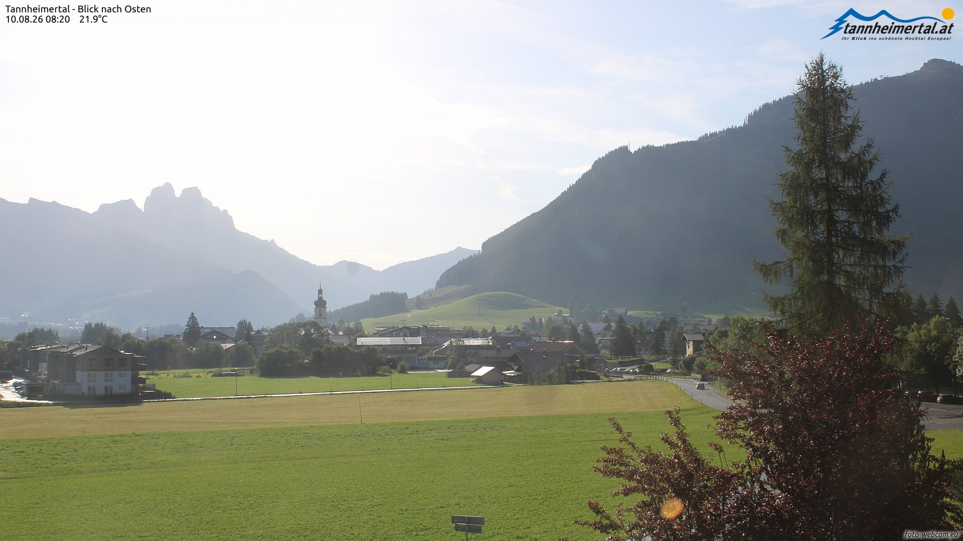Archiv Foto Webcam Blick ins Tannheimer Tal