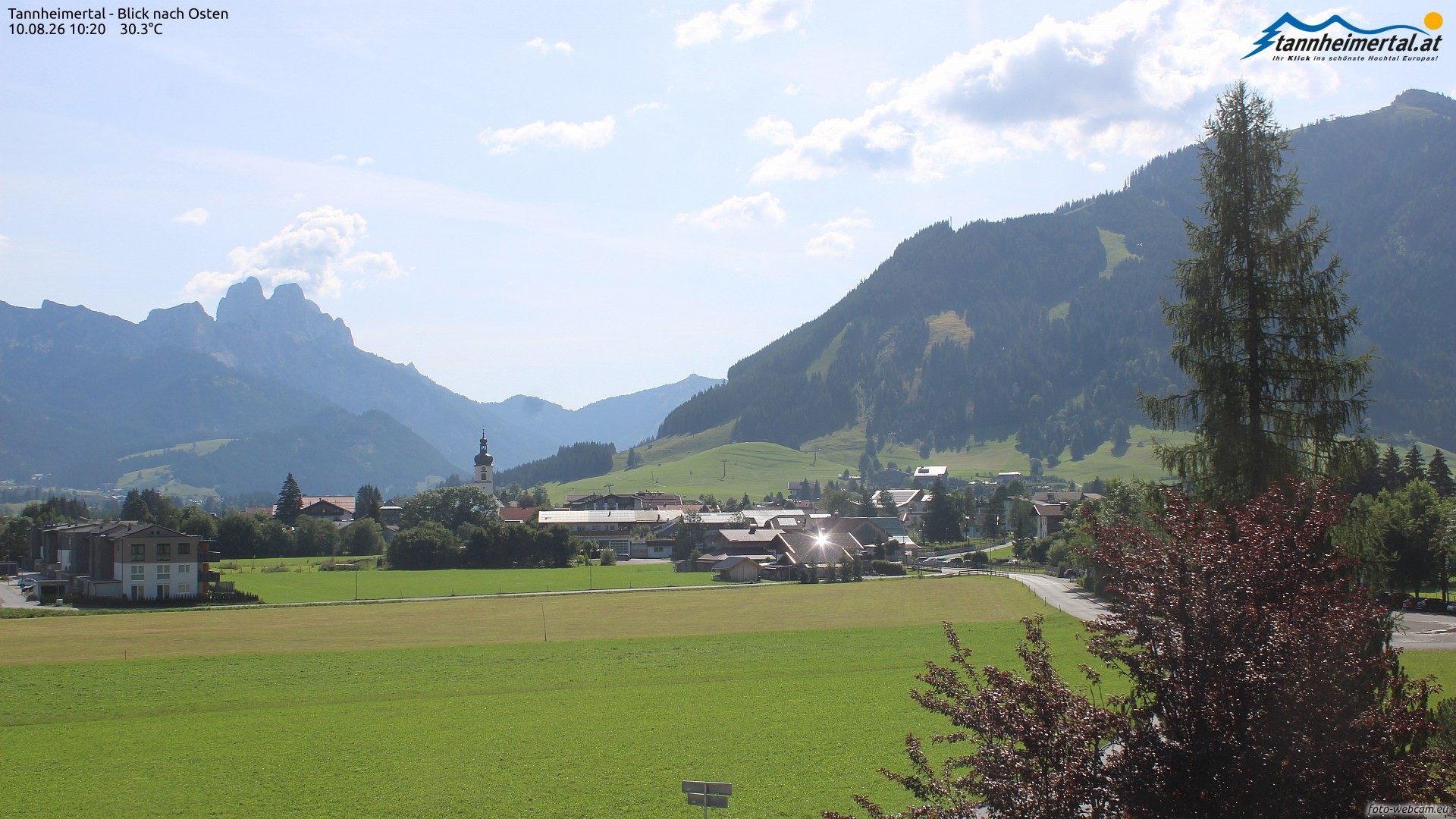 Archiv Foto Webcam Blick ins Tannheimer Tal