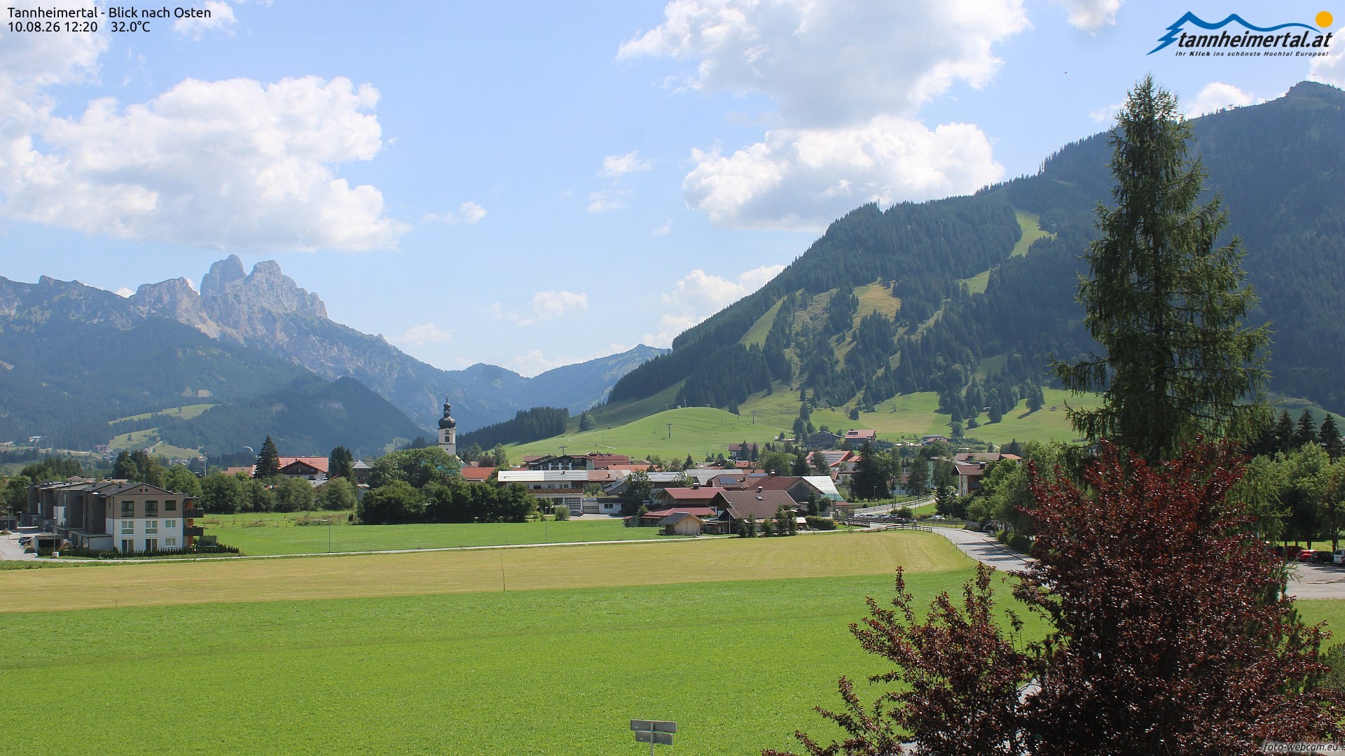 Archiv Foto Webcam Blick ins Tannheimer Tal