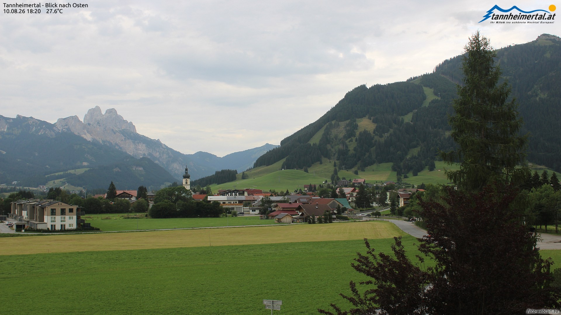 Archiv Foto Webcam Blick ins Tannheimer Tal