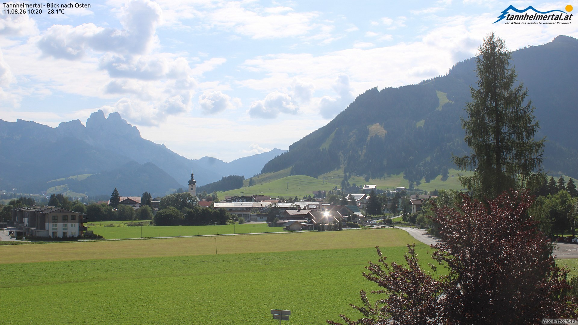 Archiv Foto Webcam Blick ins Tannheimer Tal