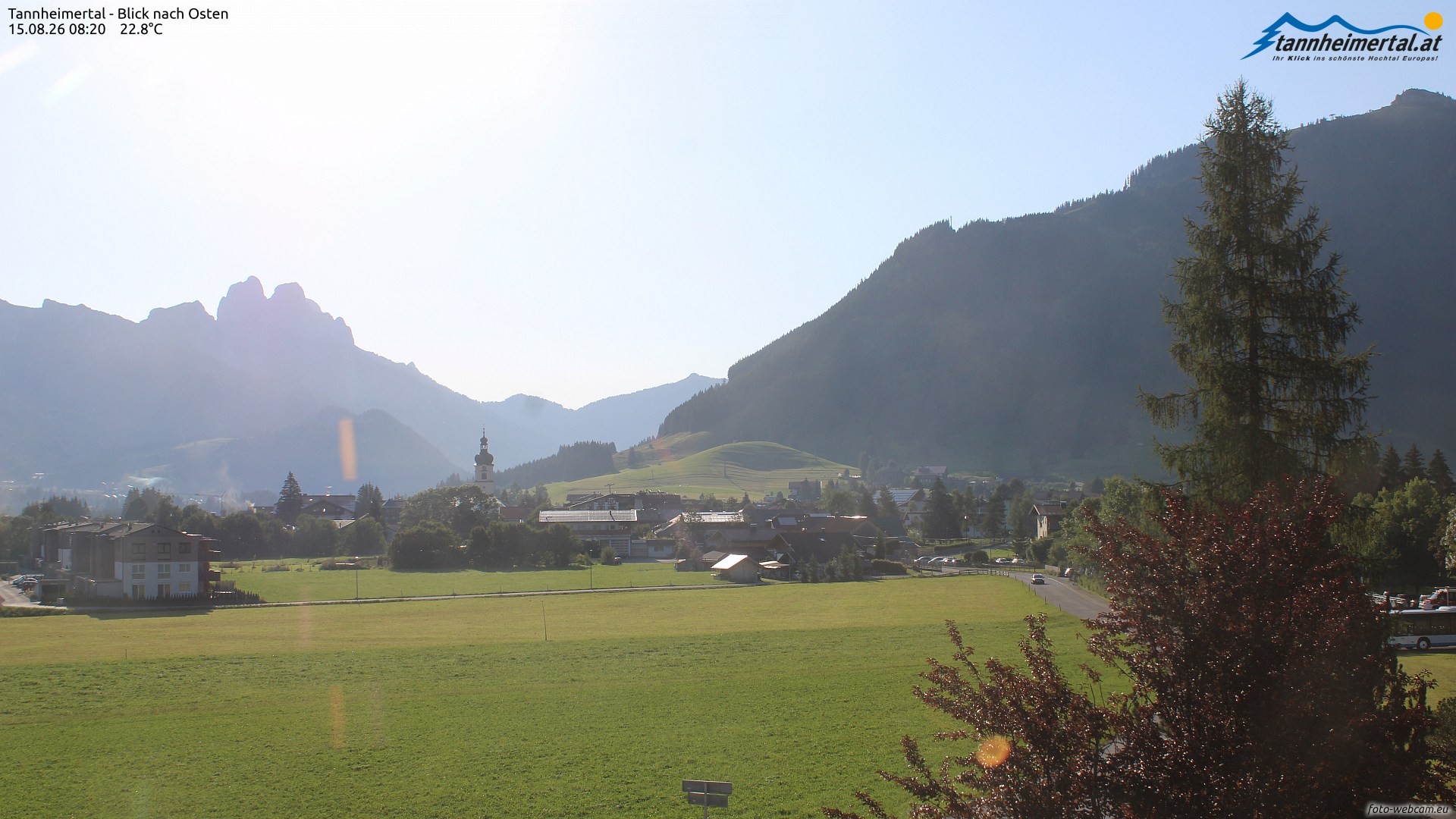 Archiv Foto Webcam Blick ins Tannheimer Tal