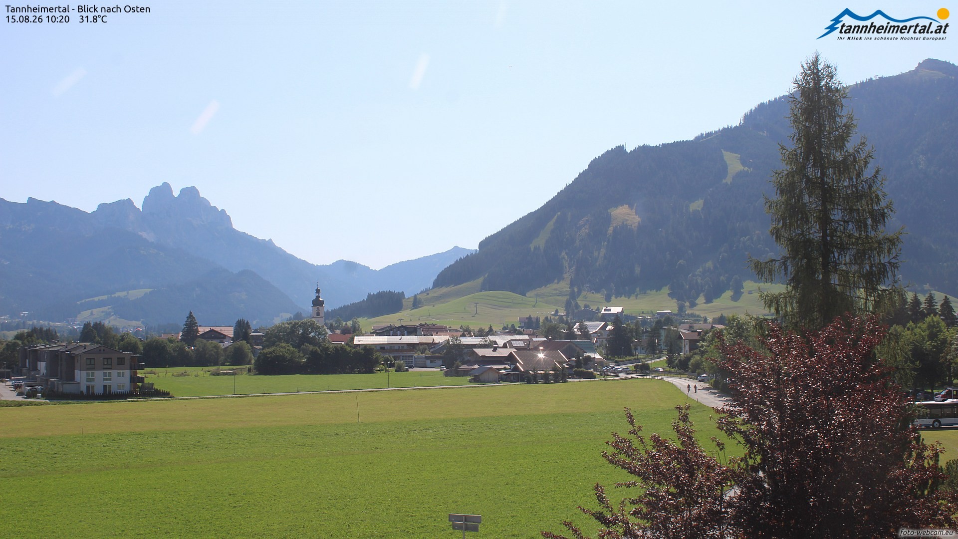 Archiv Foto Webcam Blick ins Tannheimer Tal