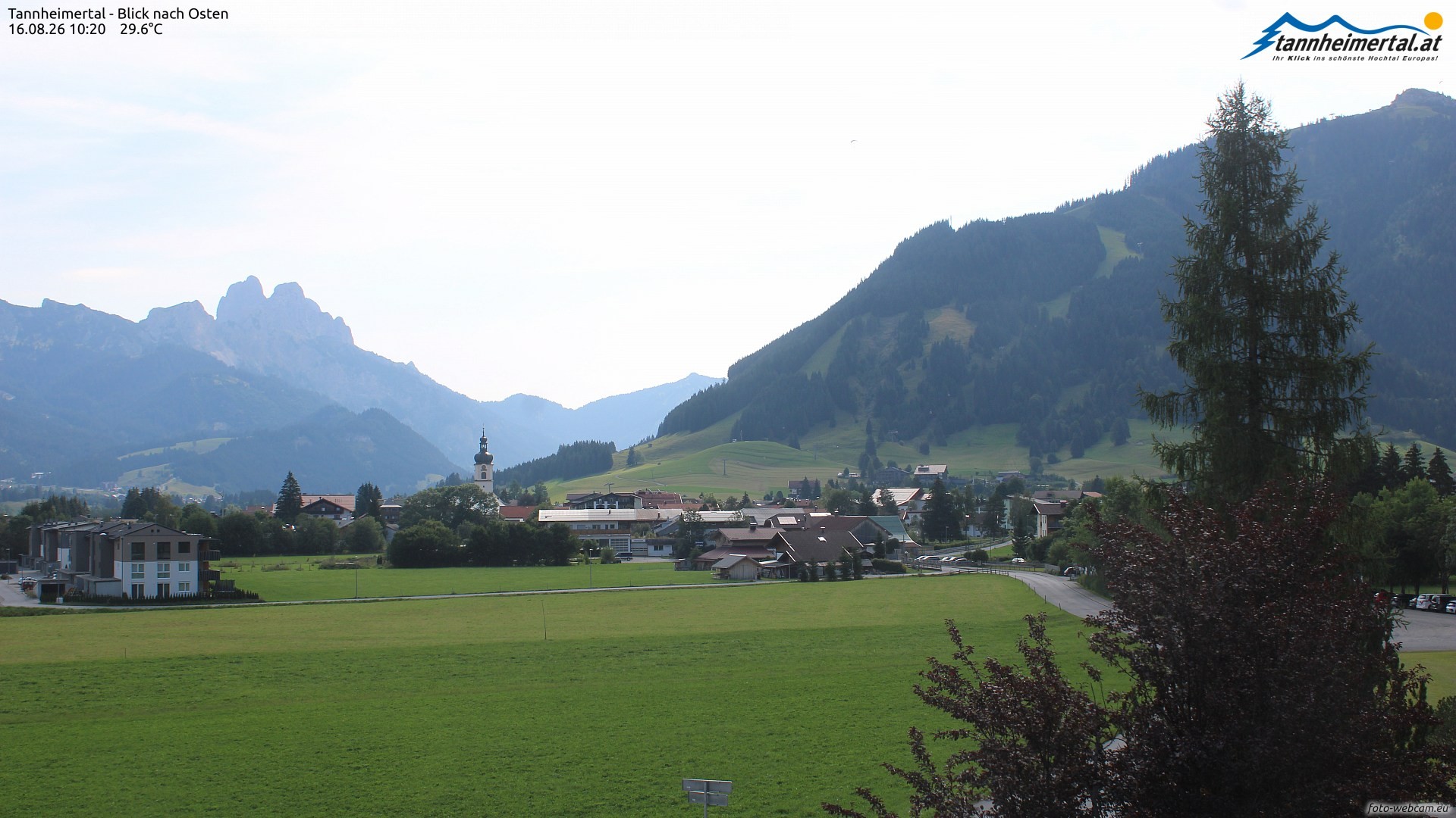 Archiv Foto Webcam Blick ins Tannheimer Tal
