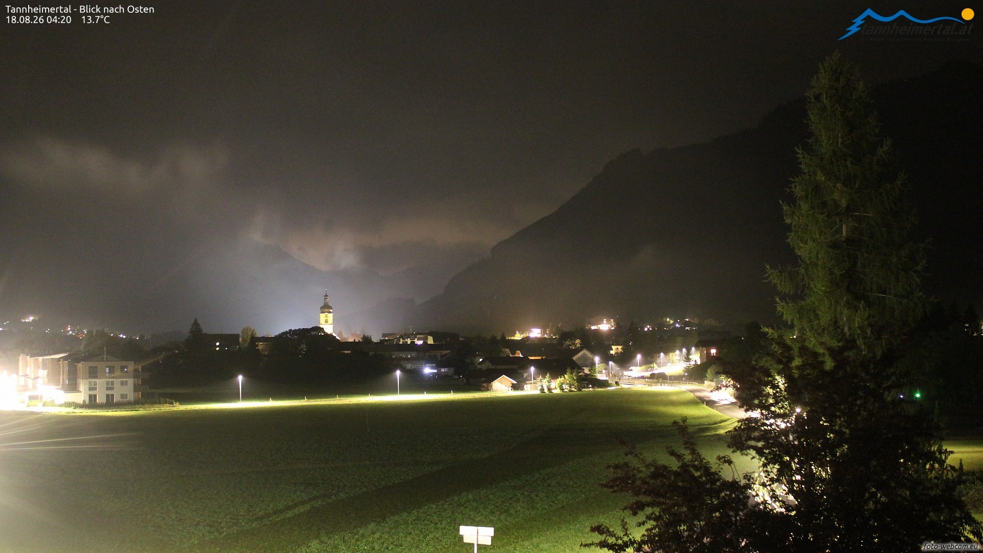 Archiv Foto Webcam Blick ins Tannheimer Tal