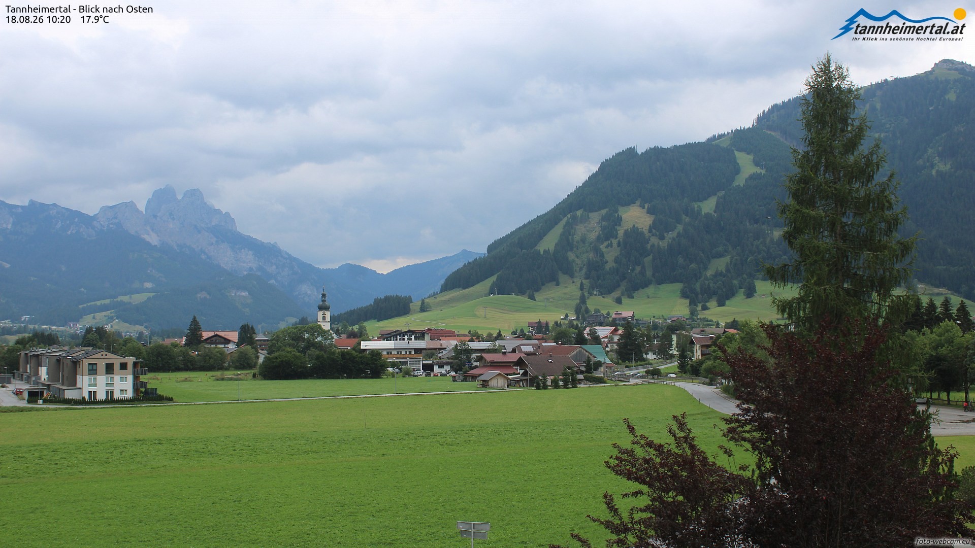 Archiv Foto Webcam Blick ins Tannheimer Tal