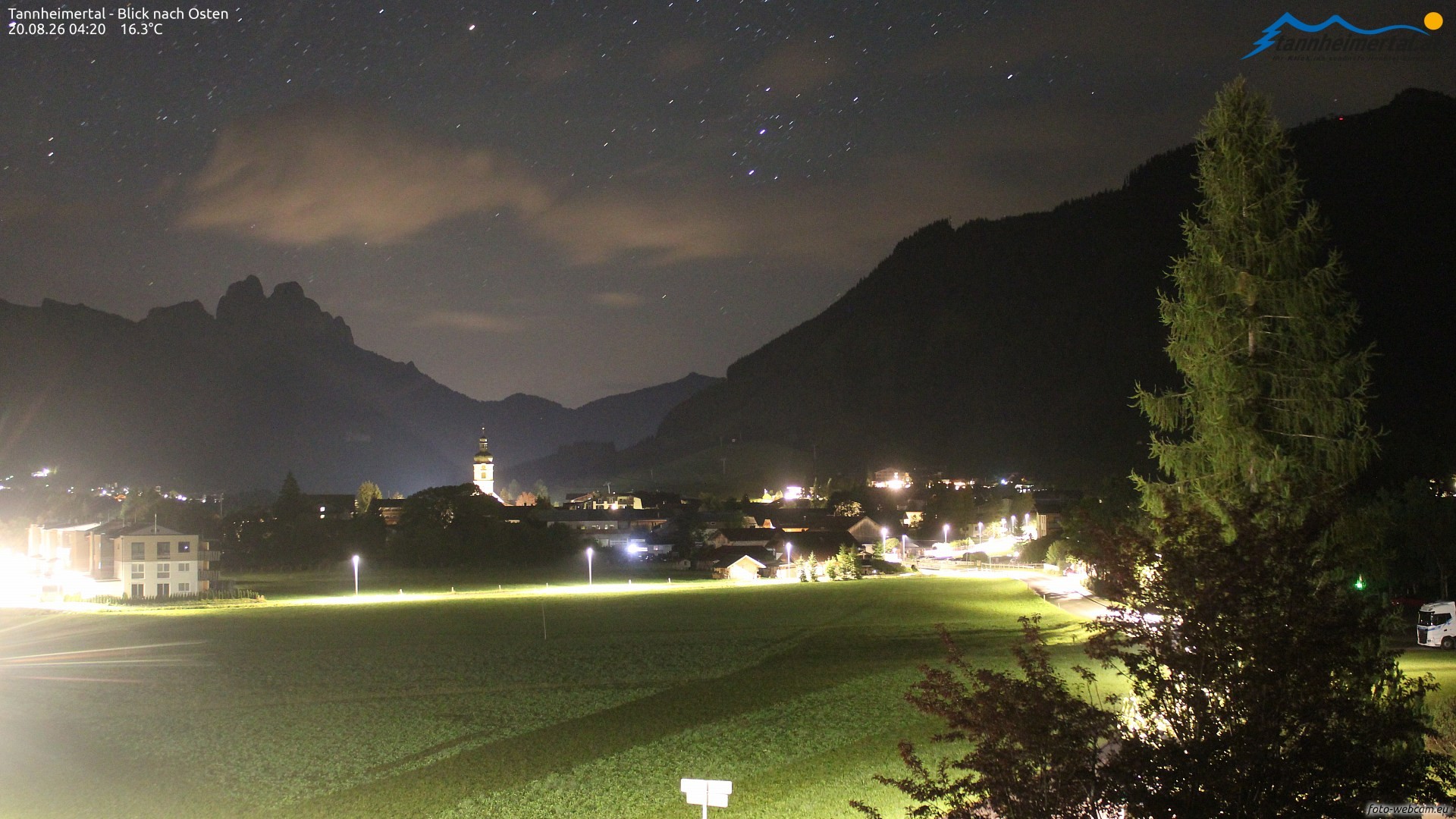 Archiv Foto Webcam Blick ins Tannheimer Tal