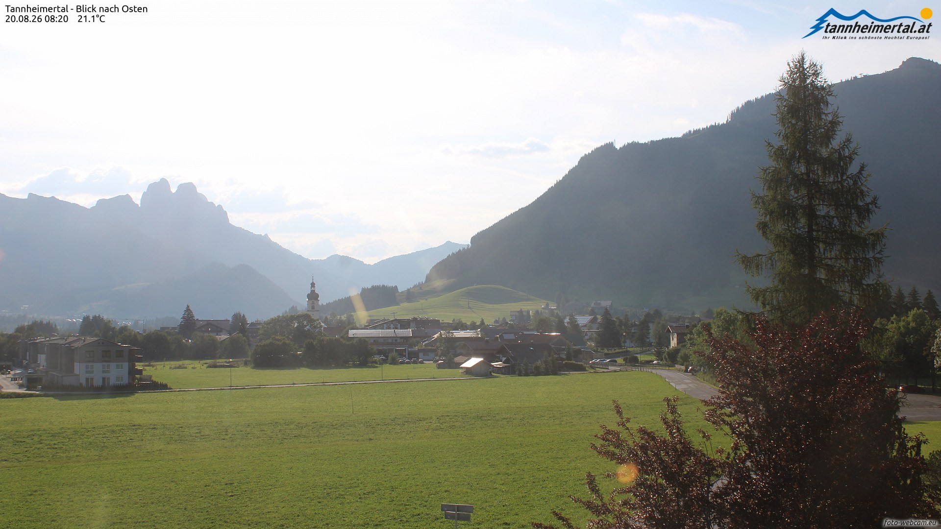 Archiv Foto Webcam Blick ins Tannheimer Tal