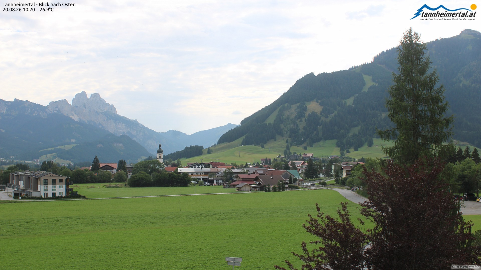 Archiv Foto Webcam Blick ins Tannheimer Tal