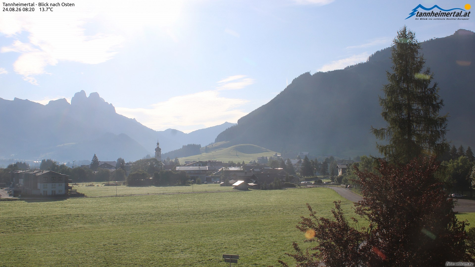Archiv Foto Webcam Blick ins Tannheimer Tal