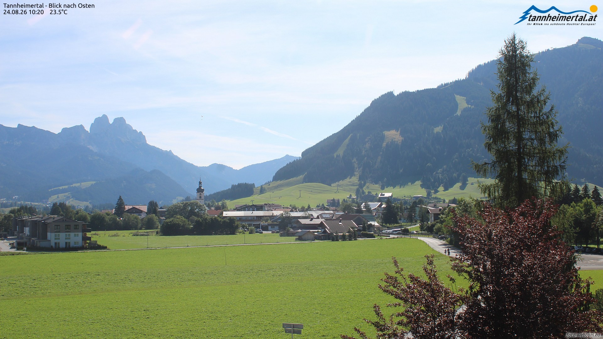Archiv Foto Webcam Blick ins Tannheimer Tal