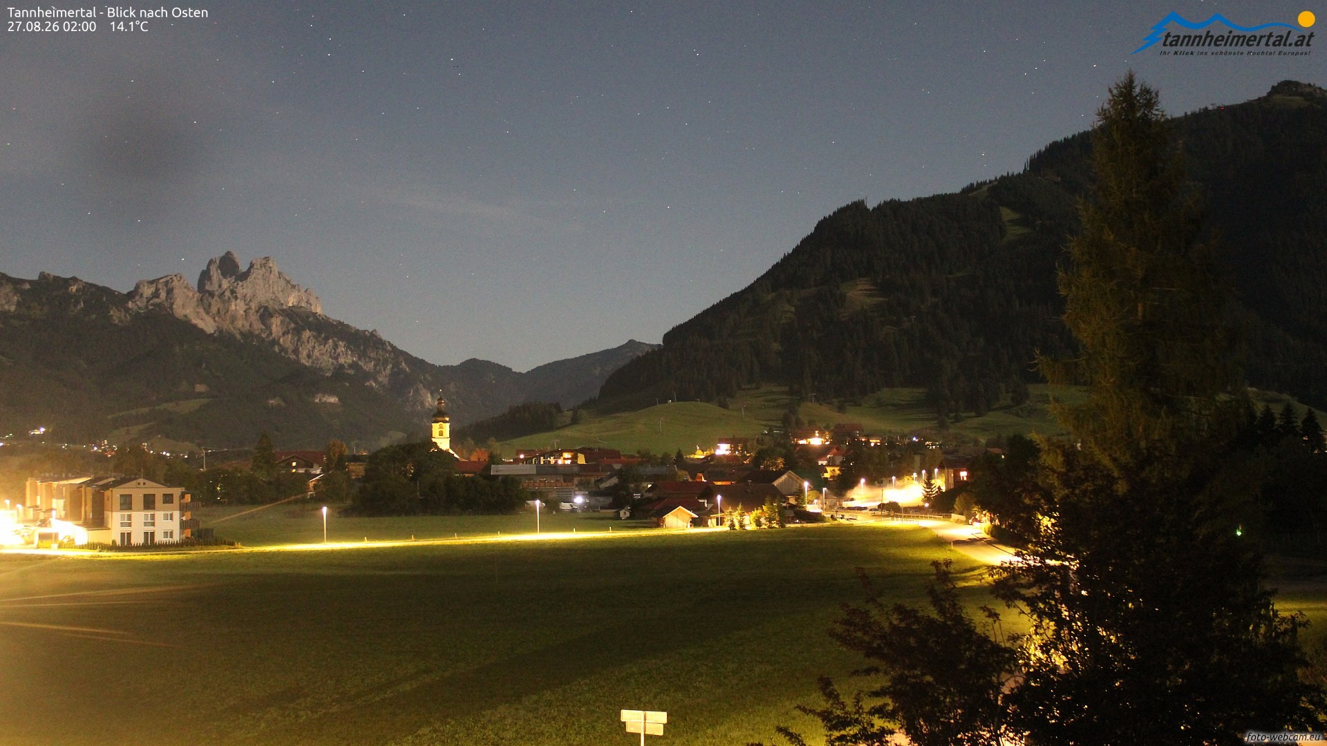 Archiv Foto Webcam Blick ins Tannheimer Tal