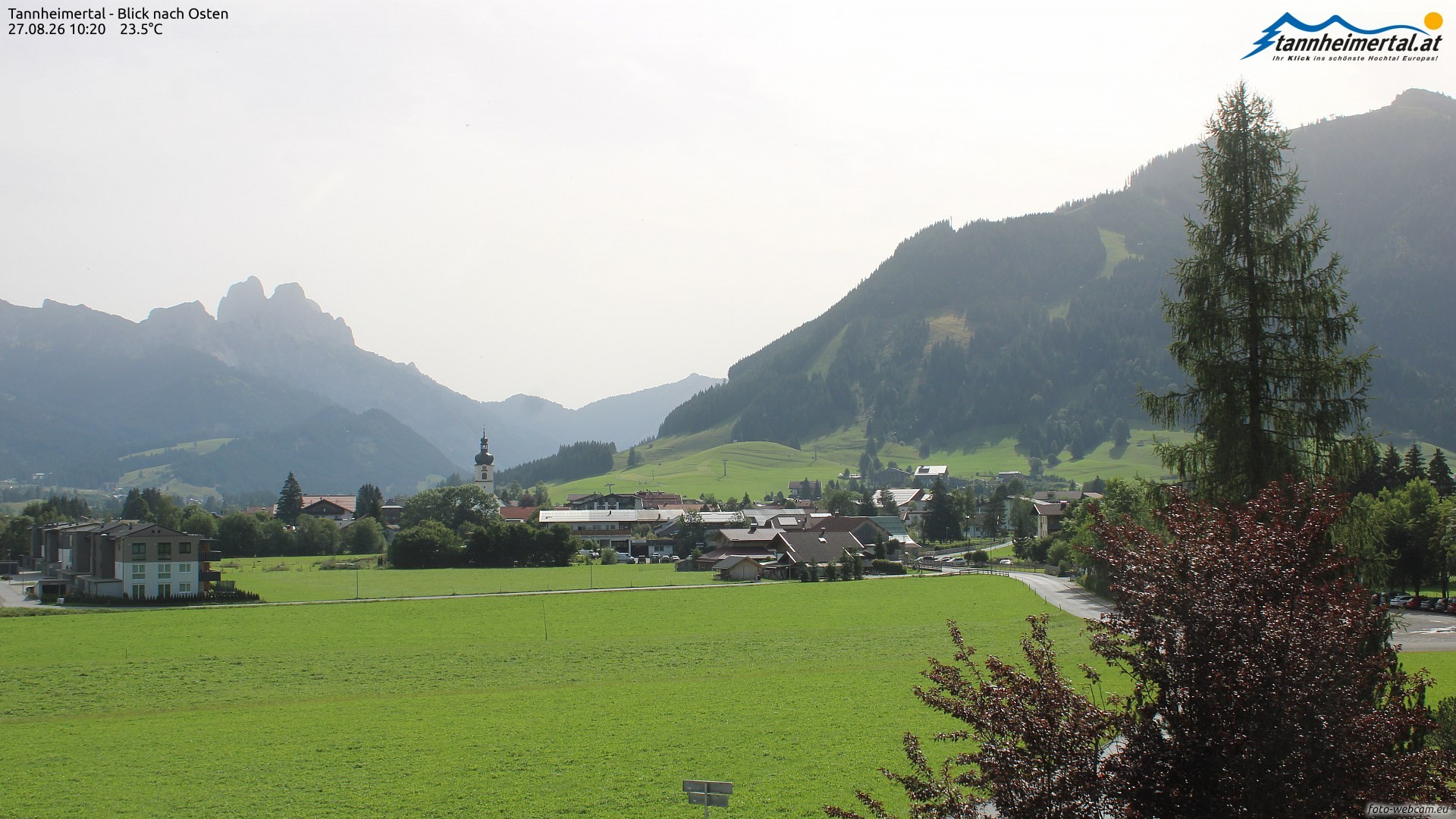 Archiv Foto Webcam Blick ins Tannheimer Tal