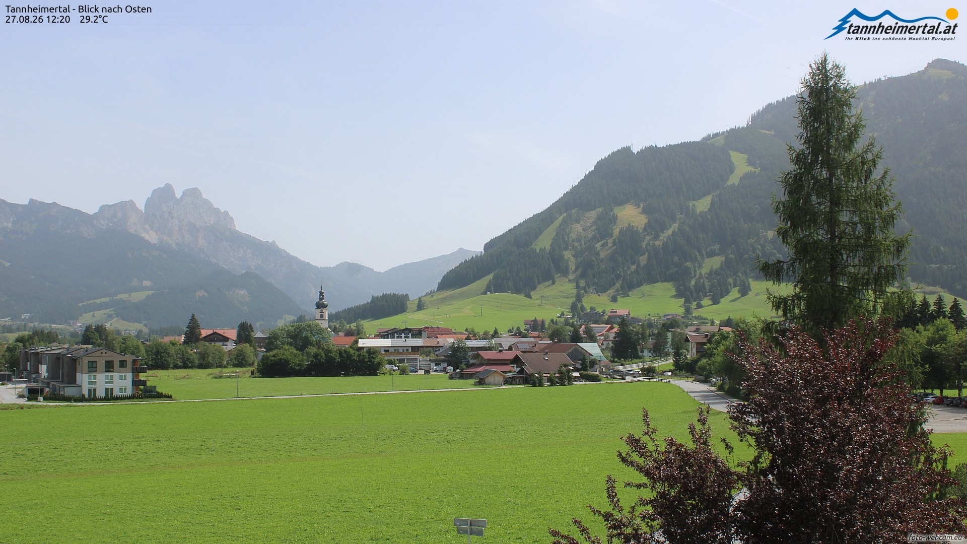 Archiv Foto Webcam Blick ins Tannheimer Tal