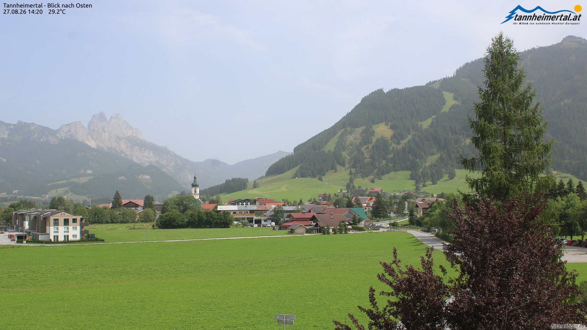 Archiv Foto Webcam Blick ins Tannheimer Tal