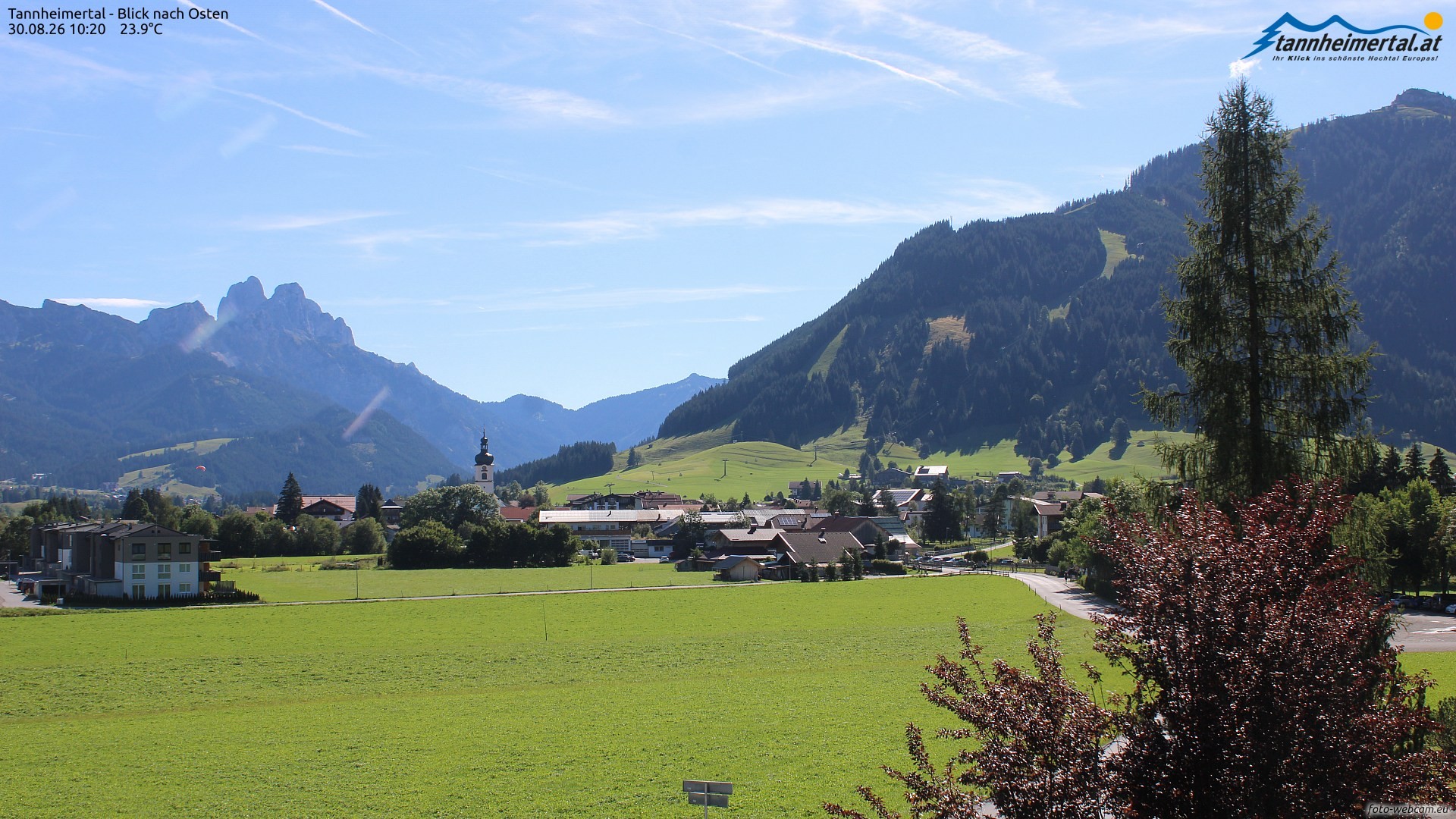 Archiv Foto Webcam Blick ins Tannheimer Tal