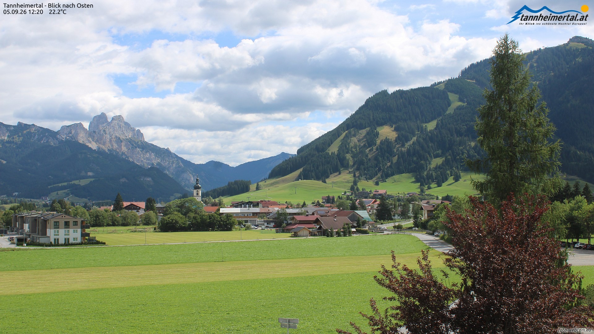 Archiv Foto Webcam Blick ins Tannheimer Tal