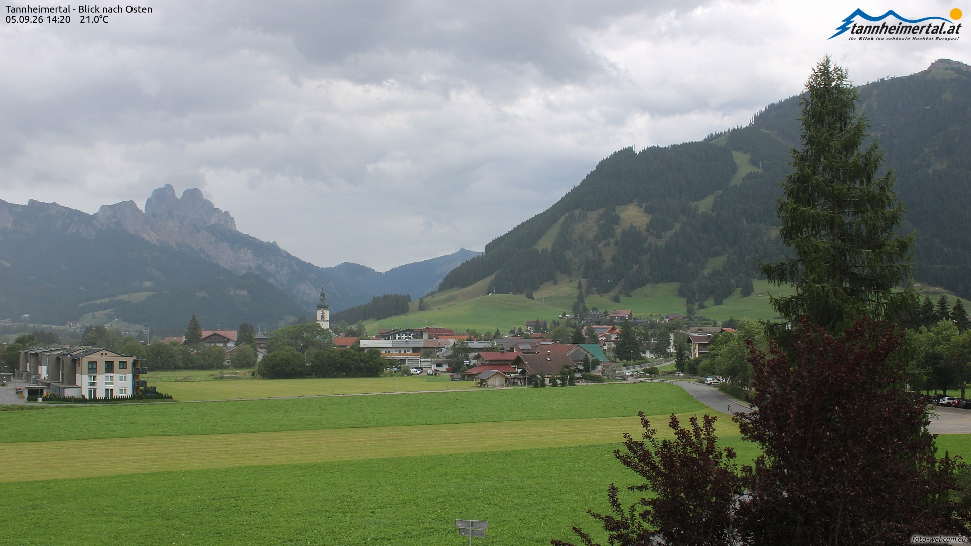 Archiv Foto Webcam Blick ins Tannheimer Tal
