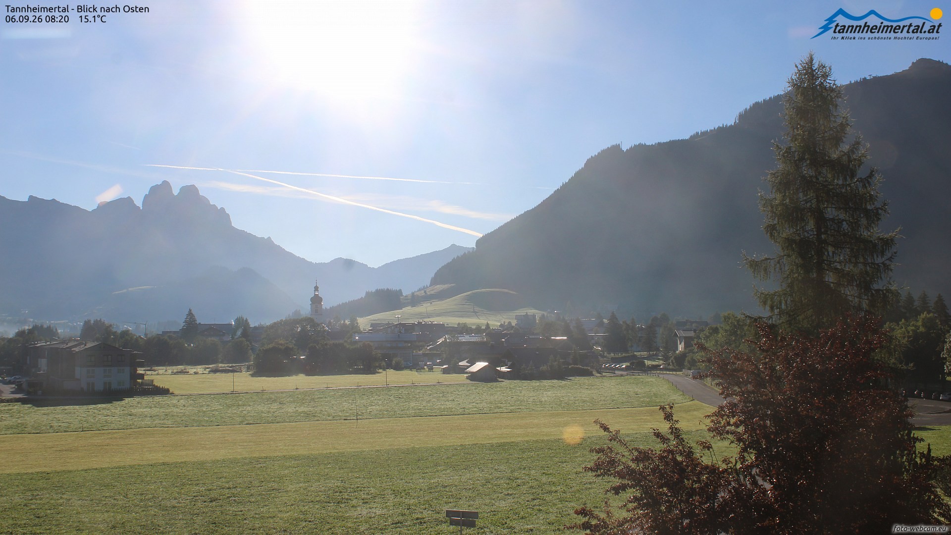 Archiv Foto Webcam Blick ins Tannheimer Tal