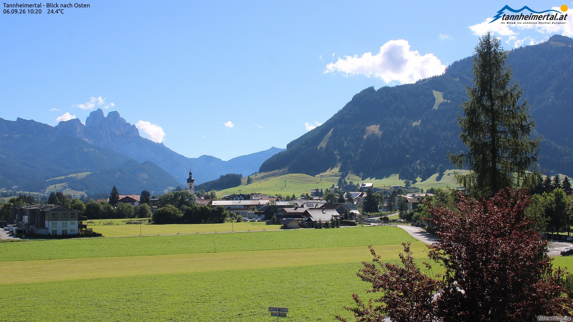 Archiv Foto Webcam Blick ins Tannheimer Tal