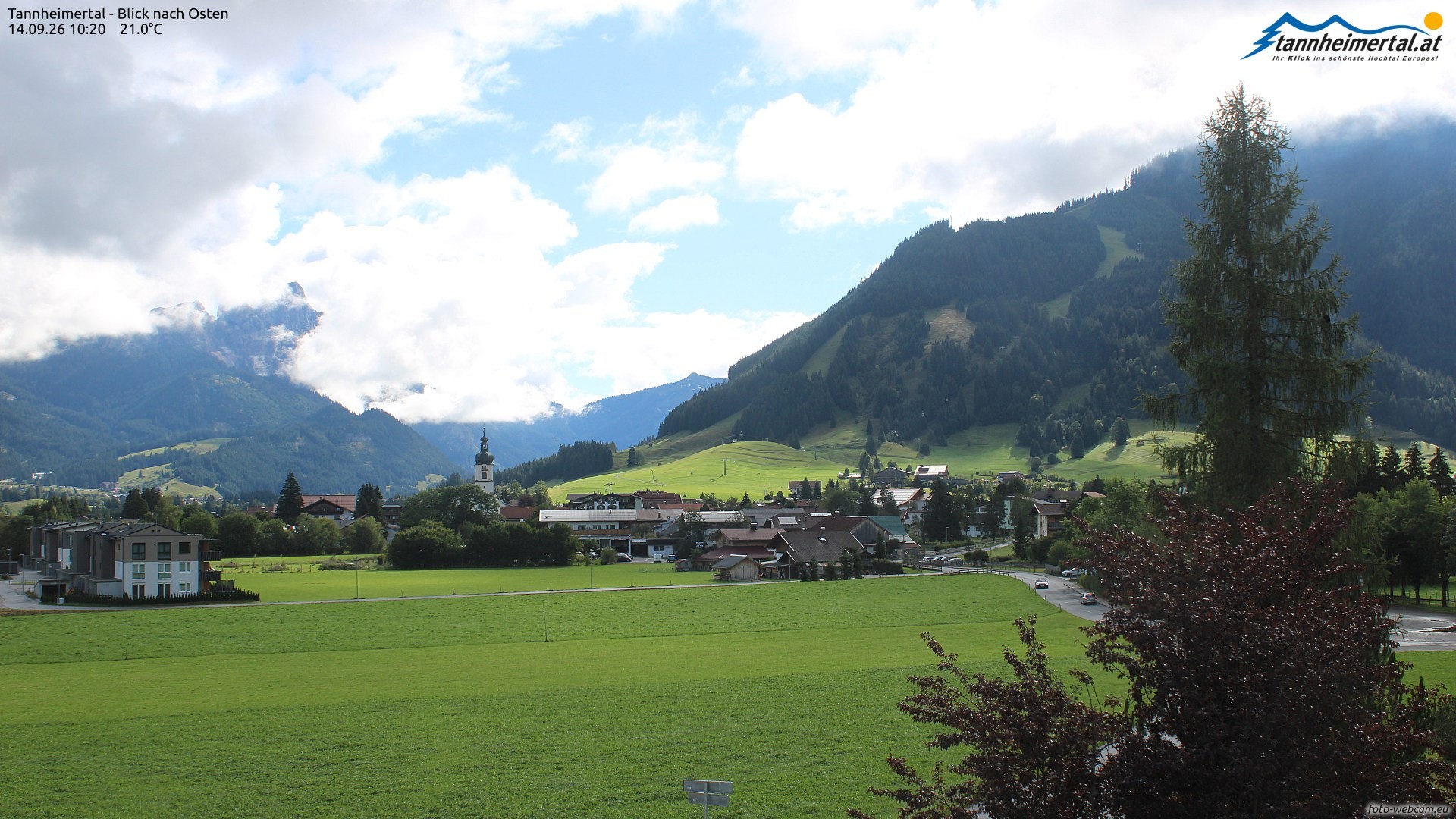 Archiv Foto Webcam Blick ins Tannheimer Tal