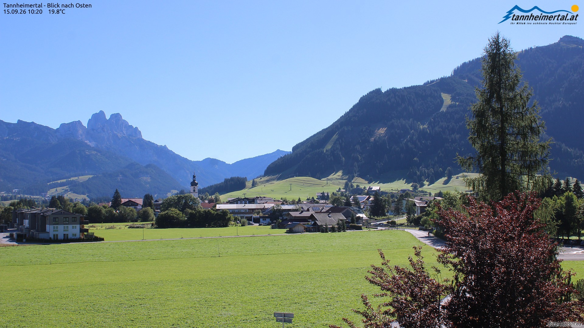 Archiv Foto Webcam Blick ins Tannheimer Tal
