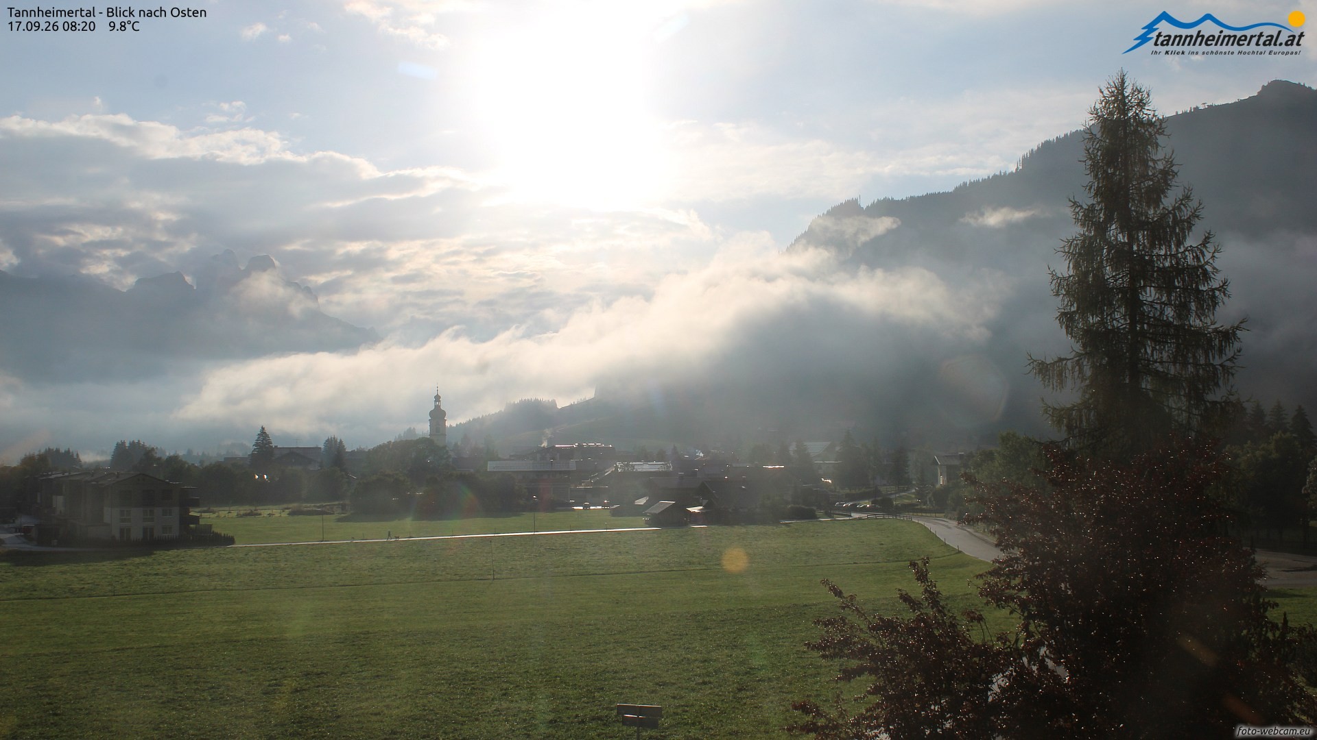 Archiv Foto Webcam Blick ins Tannheimer Tal