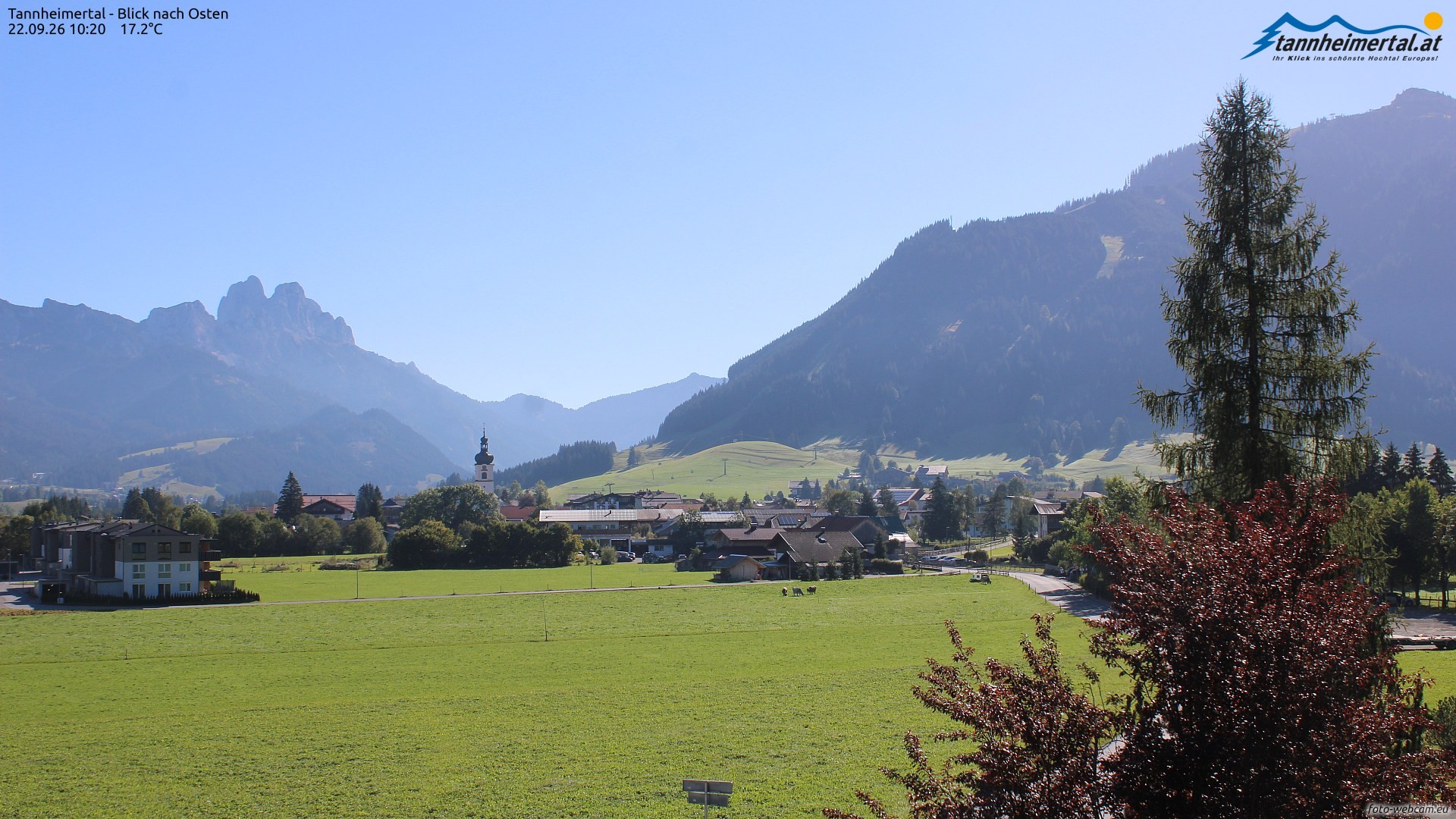 Archiv Foto Webcam Blick ins Tannheimer Tal