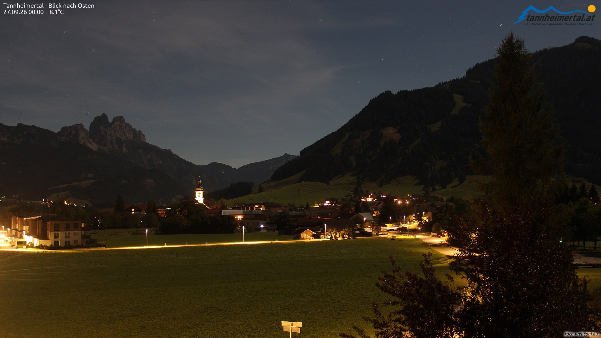 Archiv Foto Webcam Blick ins Tannheimer Tal