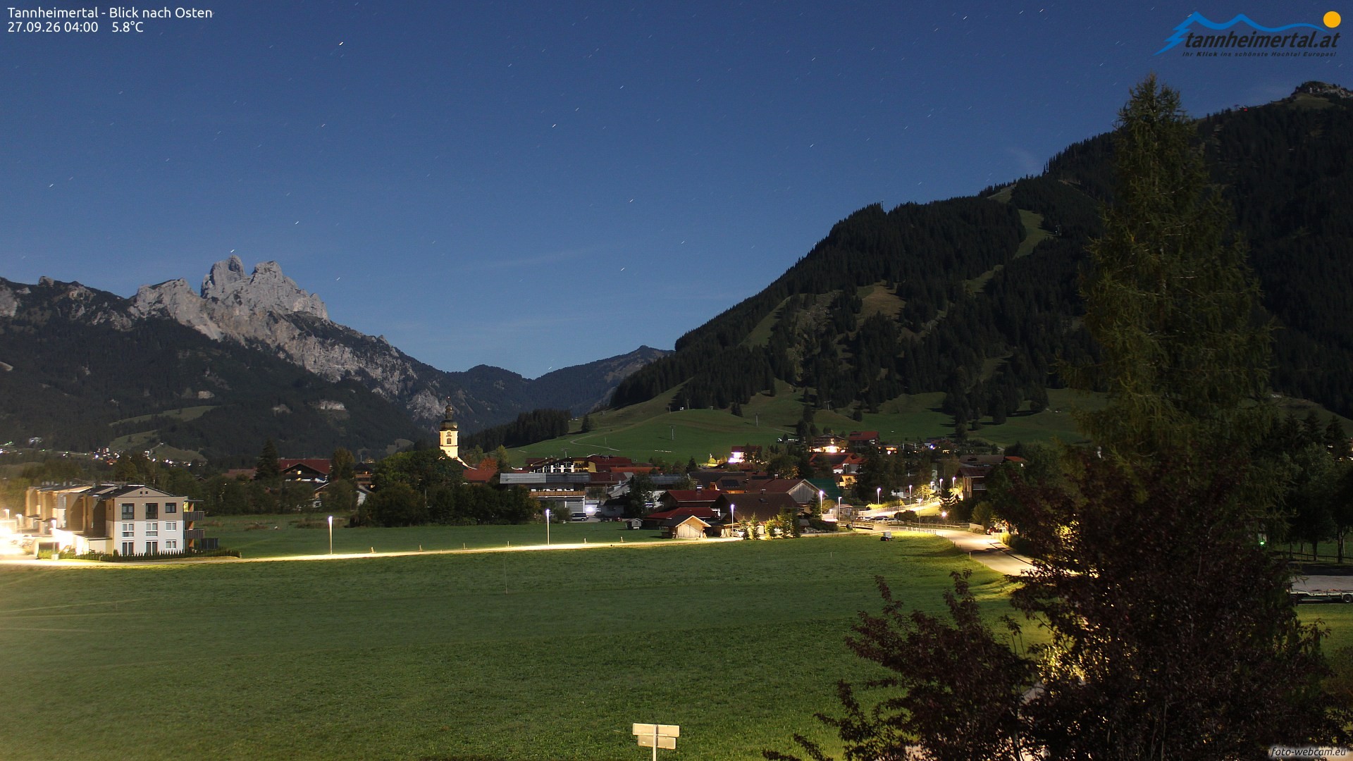 Archiv Foto Webcam Blick ins Tannheimer Tal
