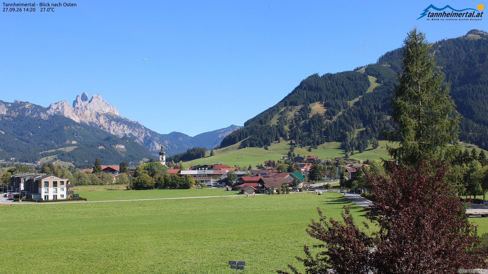 Archived image Webcam Ski Resort Schattwald Zöblen