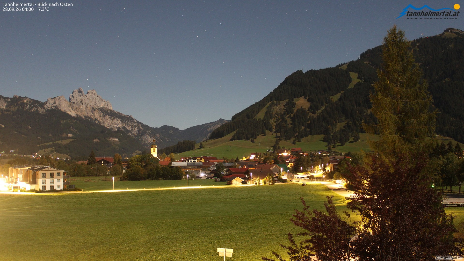 Archiv Foto Webcam Blick ins Tannheimer Tal