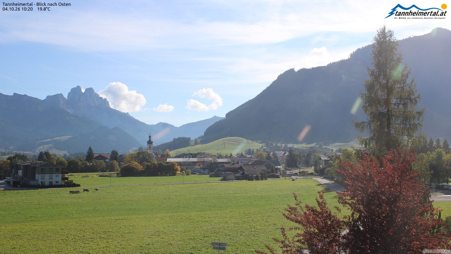 Archiv Foto Webcam Blick ins Tannheimer Tal