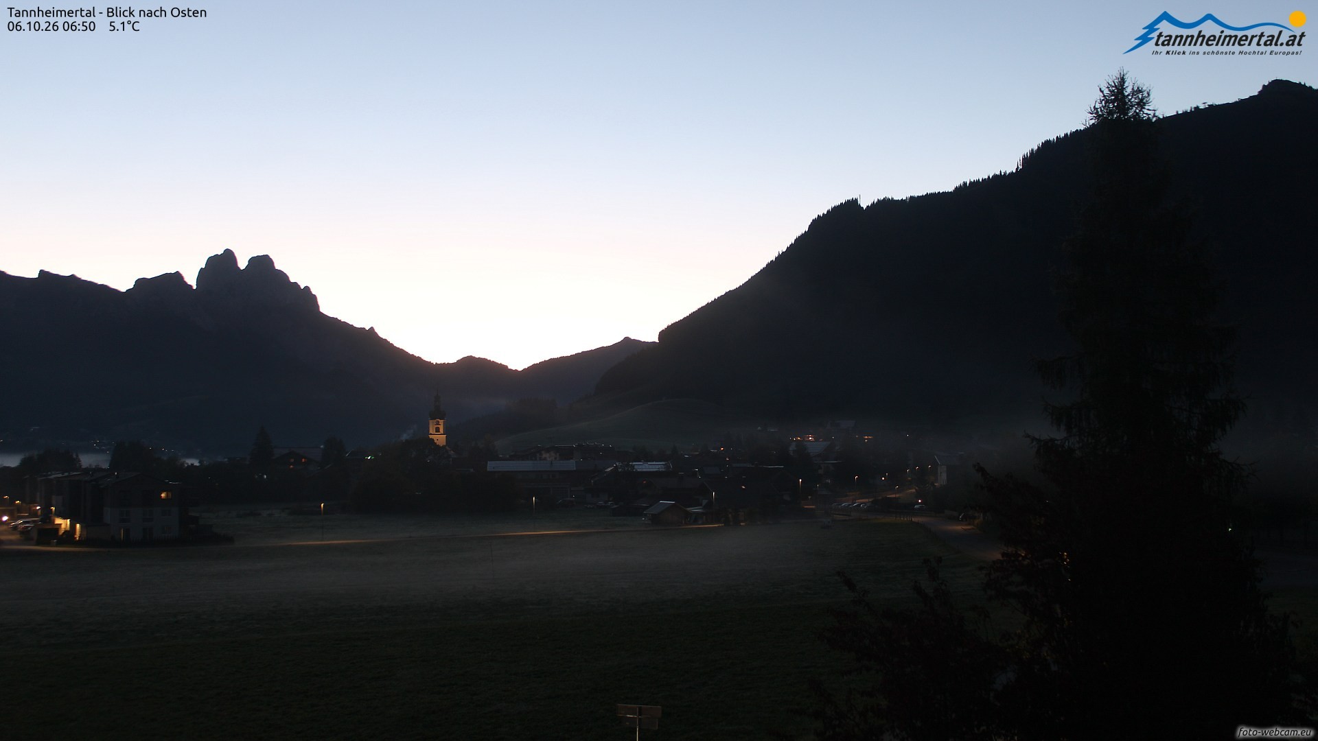Archiv Foto Webcam Blick ins Tannheimer Tal