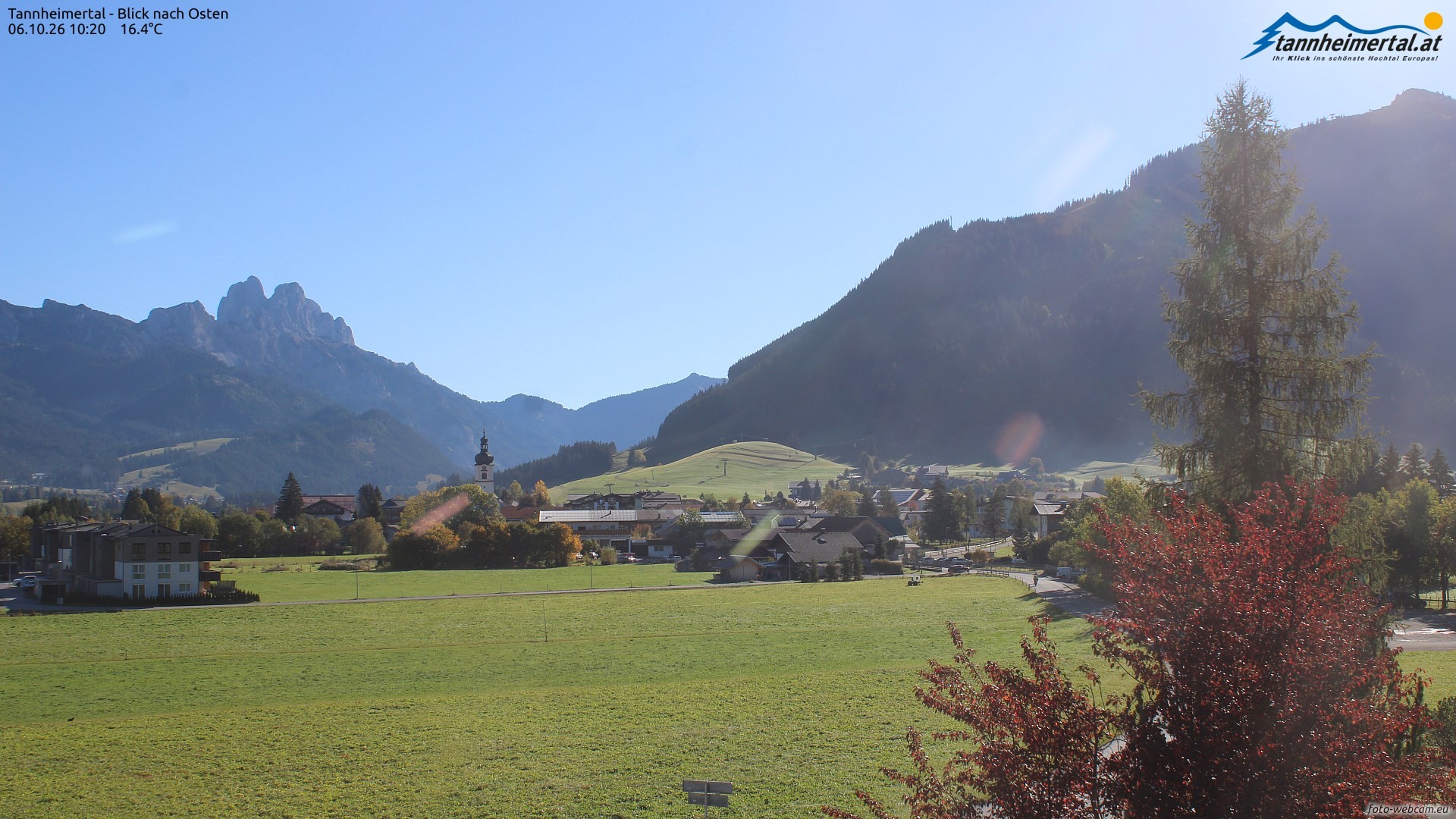 Archiv Foto Webcam Blick ins Tannheimer Tal