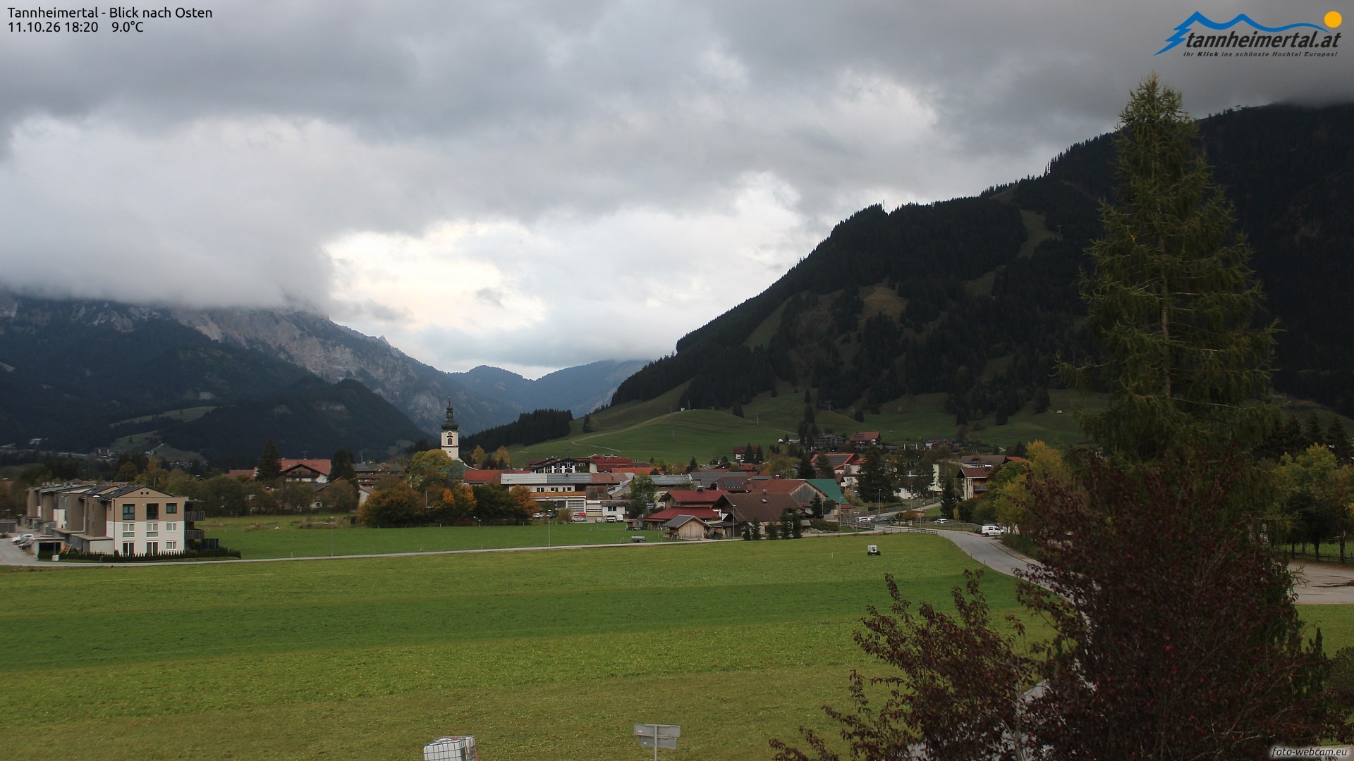 Archiv Foto Webcam Blick ins Tannheimer Tal