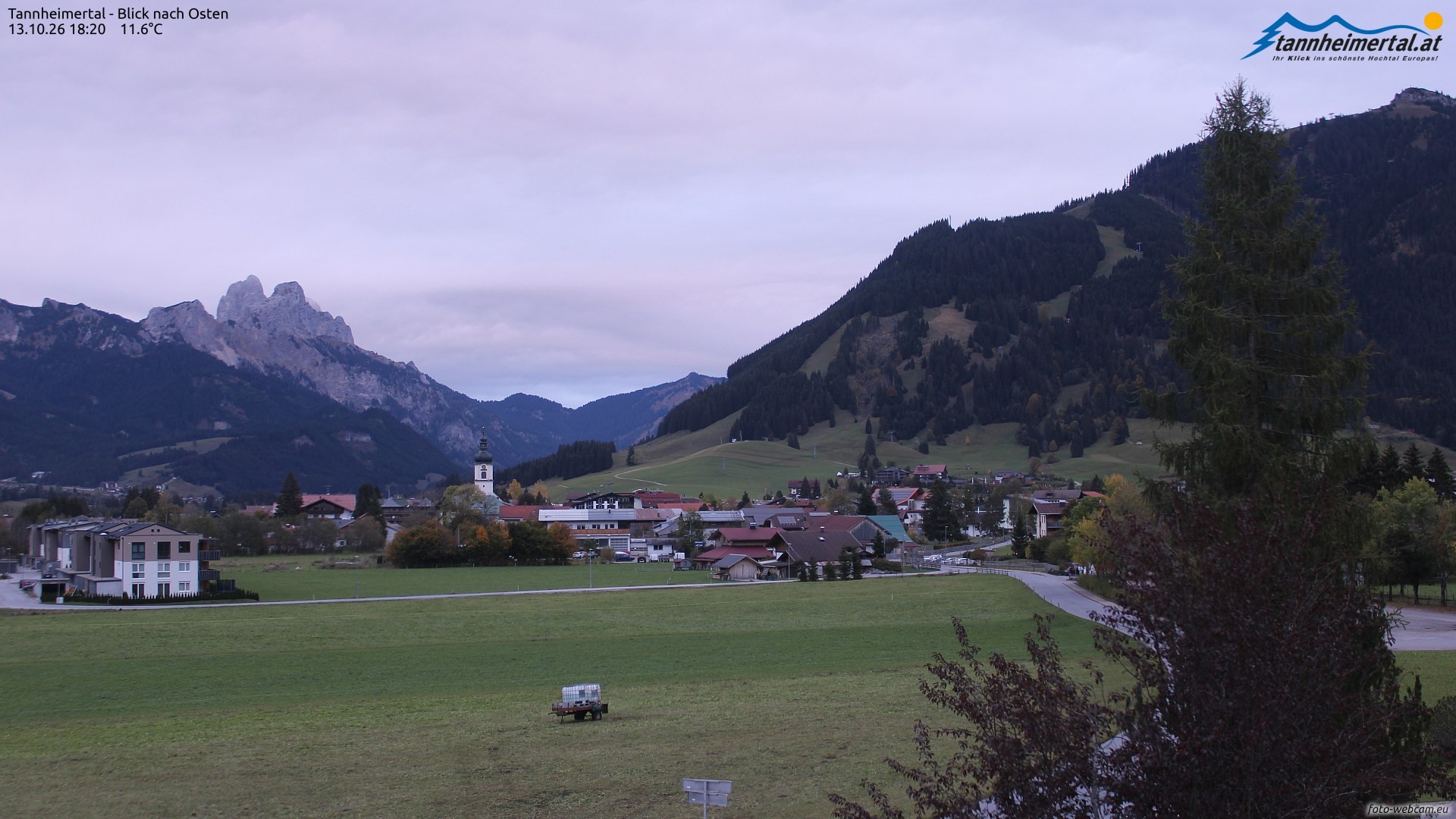 Archiv Foto Webcam Blick ins Tannheimer Tal